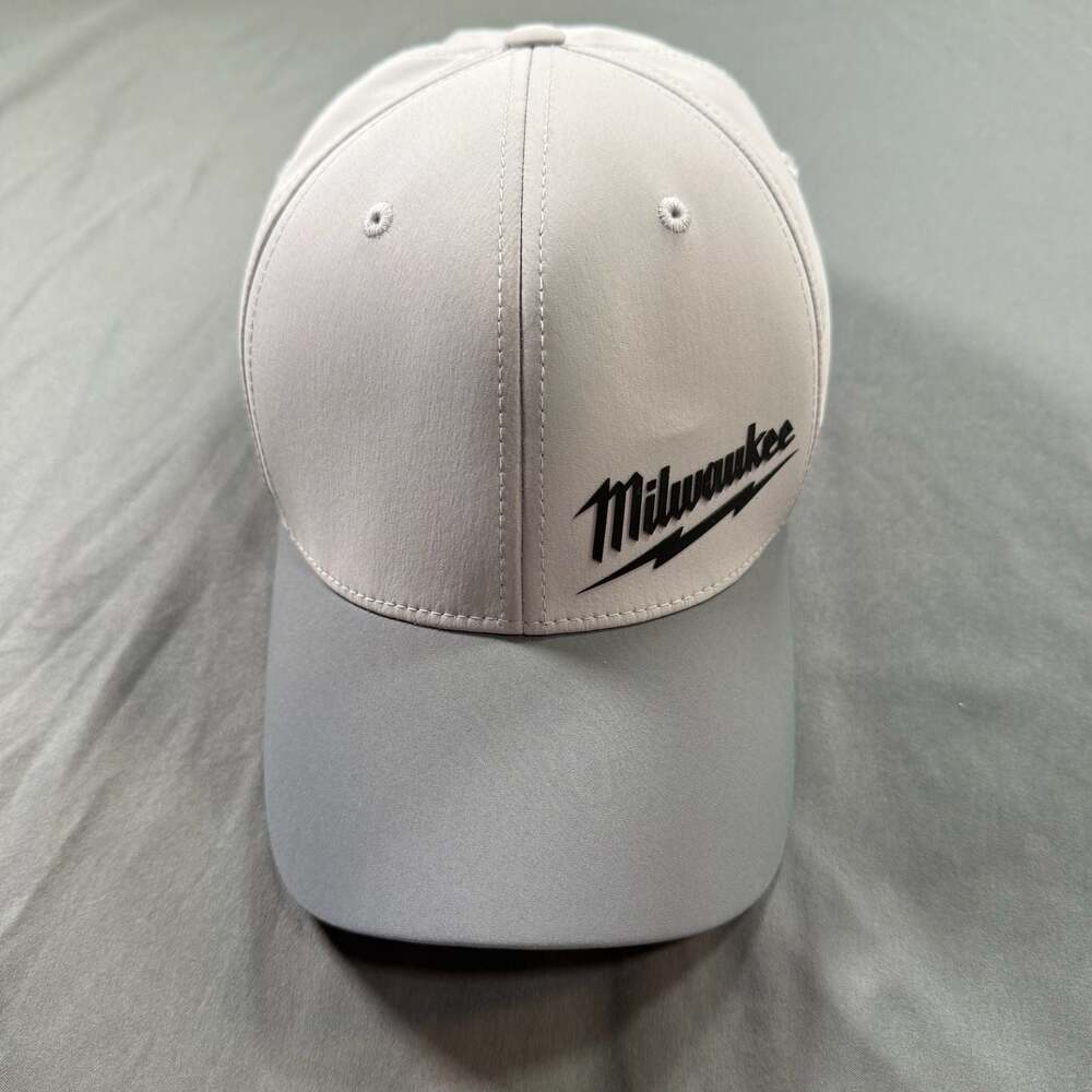 Milwaukee Workskin Fitted Hat Gray Performance Baseball Cap